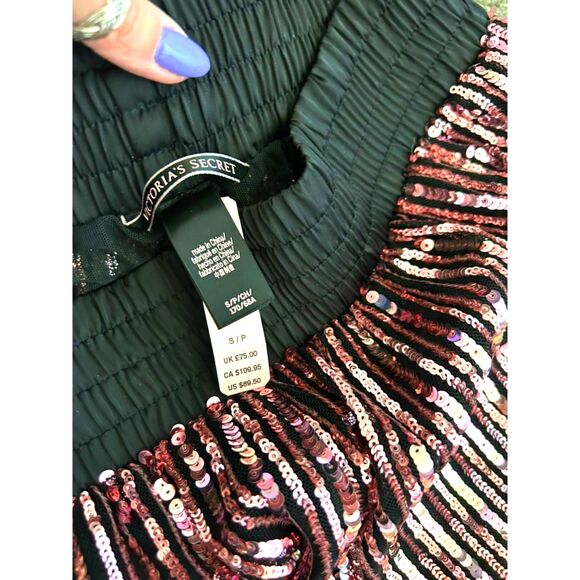 Victoria’s Secret Sequined Palazzo Pants Pink Gold Women’s Party Night Out SZ S - Picture 3 of 4